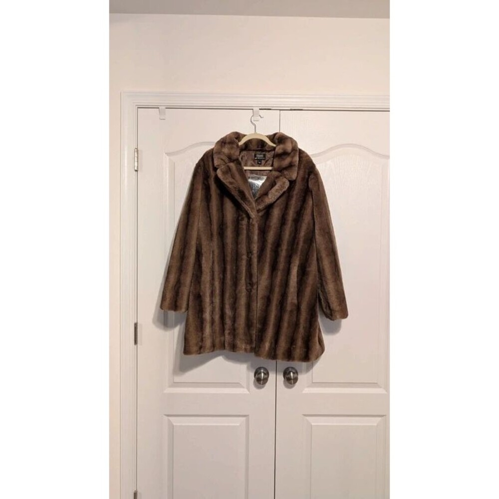 Dennis by Dennis Basso Faux Fur Coat Women's XL